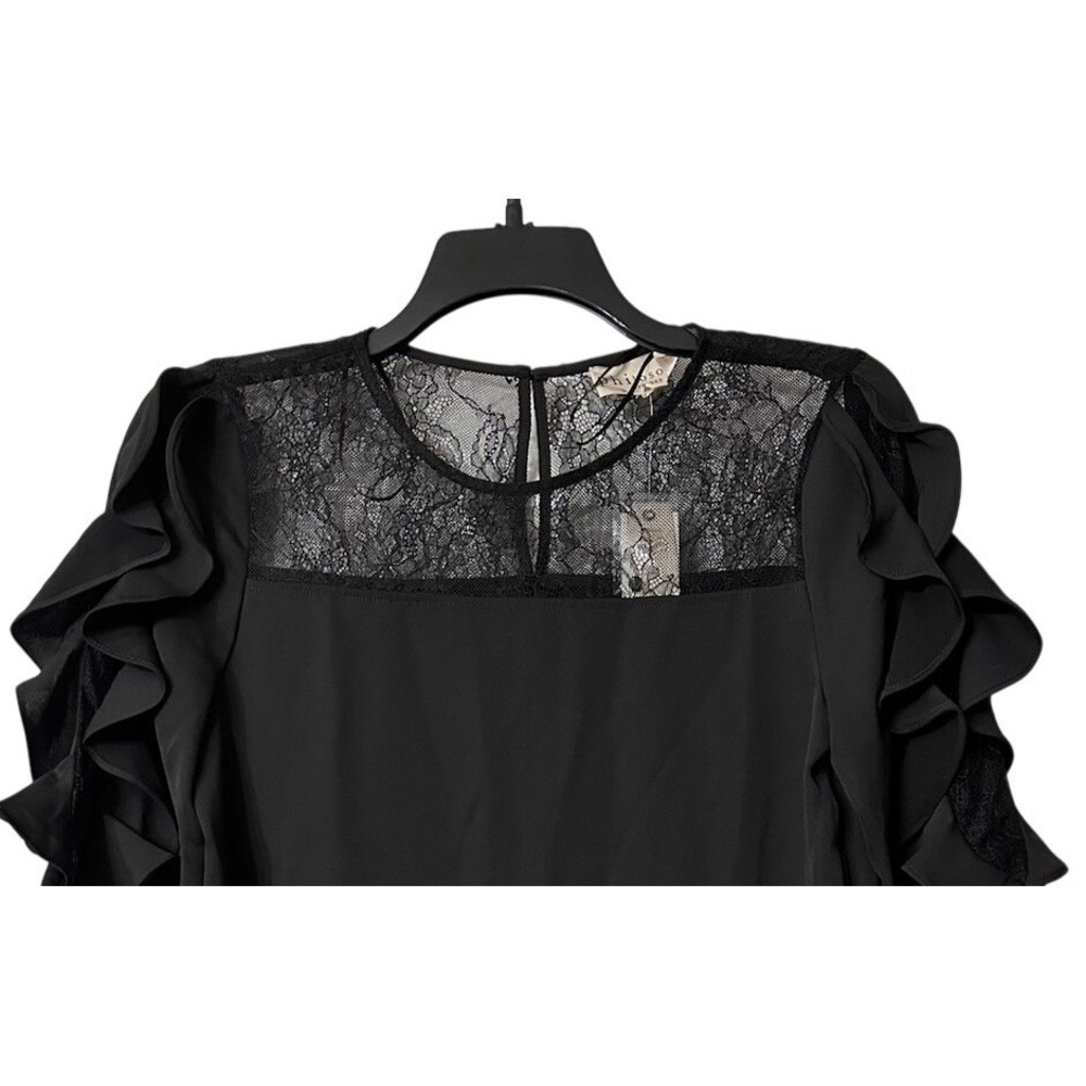 NWT Philosophy Womens Black Short Sleeve Lace Casual Dress Size Small - Picture 2 of 13